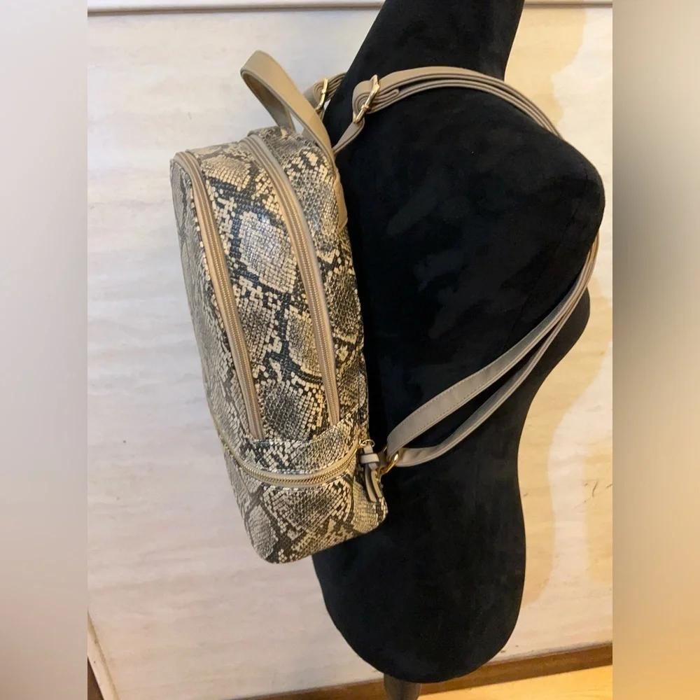 Alexis Bendel Chic Snakeskin Pattern Backpack